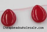 CCN2706 Top-drilled 18*25mm flat teardrop candy jade beads