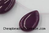 CCN2708 Top-drilled 18*25mm flat teardrop candy jade beads