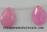 CCN2715 Top-drilled 18*25mm briolette candy jade beads wholesale