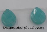 CCN2722 Top-drilled 18*25mm briolette candy jade beads wholesale