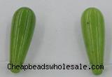 CCN2736 Top-drilled 10*30mm teardrop candy jade beads wholesale