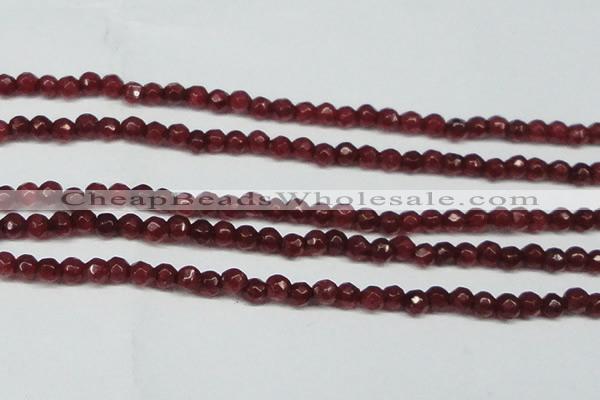 CCN2813 15.5 inches 3mm tiny faceted round candy jade beads