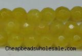 CCN2833 15.5 inches 5mm faceted round candy jade beads