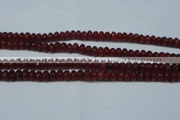 CCN2850 15.5 inches 2*4mm faceted rondelle candy jade beads