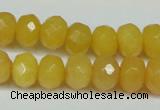 CCN2861 15.5 inches 4*6mm faceted rondelle candy jade beads