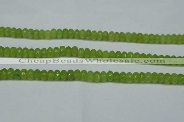 CCN2862 15.5 inches 4*6mm faceted rondelle candy jade beads