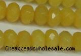 CCN2873 15.5 inches 5*8mm faceted rondelle candy jade beads