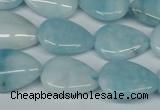 CCN2946 15.5 inches 15*20mm flat teardrop candy jade beads