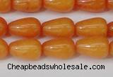 CCN3750 15.5 inches 8*12mm teardrop candy jade beads wholesale