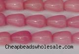 CCN3751 15.5 inches 8*12mm teardrop candy jade beads wholesale