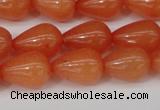 CCN3761 15.5 inches 10*14mm teardrop candy jade beads wholesale