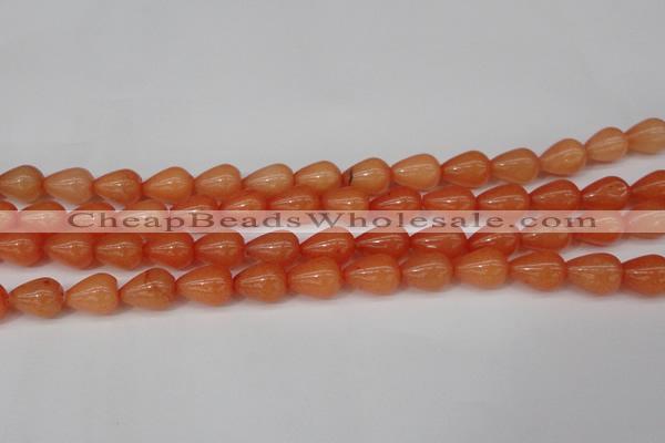 CCN3761 15.5 inches 10*14mm teardrop candy jade beads wholesale