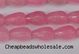 CCN3776 15.5 inches 8*12mm faceted teardrop candy jade beads