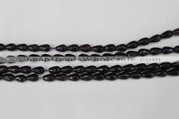 CCN3780 15.5 inches 8*12mm faceted teardrop candy jade beads