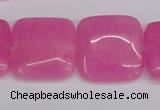 CCN3802 15.5 inches 20*20mm square candy jade beads wholesale