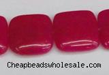 CCN3803 15.5 inches 20*20mm square candy jade beads wholesale