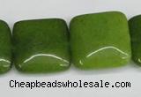 CCN3808 15.5 inches 20*20mm square candy jade beads wholesale