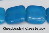 CCN3810 15.5 inches 20*20mm square candy jade beads wholesale