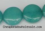 CCN3831 15.5 inches 20mm flat round candy jade beads wholesale