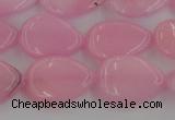 CCN3860 15.5 inches 13*18mm flat teardrop candy jade beads