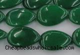 CCN3869 15.5 inches 13*18mm flat teardrop candy jade beads