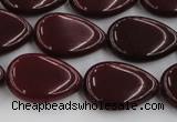 CCN3880 15.5 inches 15*20mm flat teardrop candy jade beads