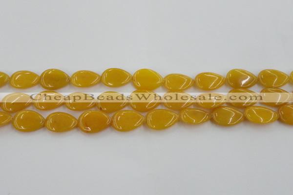 CCN3882 15.5 inches 15*20mm flat teardrop candy jade beads