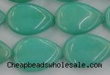 CCN3885 15.5 inches 15*20mm flat teardrop candy jade beads