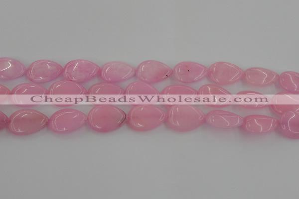 CCN3890 15.5 inches 18*25mm flat teardrop candy jade beads