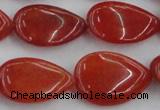 CCN3893 15.5 inches 18*25mm flat teardrop candy jade beads