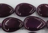 CCN3896 15.5 inches 18*25mm flat teardrop candy jade beads