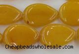 CCN3897 15.5 inches 18*25mm flat teardrop candy jade beads