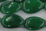 CCN3899 15.5 inches 18*25mm flat teardrop candy jade beads