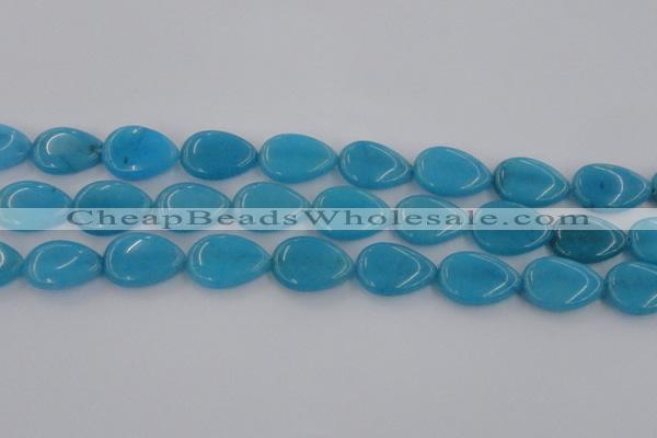 CCN3901 15.5 inches 18*25mm flat teardrop candy jade beads