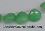 CCN3918 Top-drilled 13*13mm briolette candy jade beads wholesale