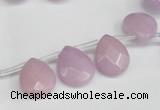 CCN3926 Top-drilled 12*15mm briolette candy jade beads wholesale