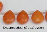 CCN3932 Top-drilled 12*15mm briolette candy jade beads wholesale