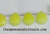 CCN3933 Top-drilled 12*15mm briolette candy jade beads wholesale