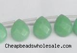 CCN3935 Top-drilled 12*15mm briolette candy jade beads wholesale