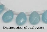 CCN3937 Top-drilled 12*15mm briolette candy jade beads wholesale