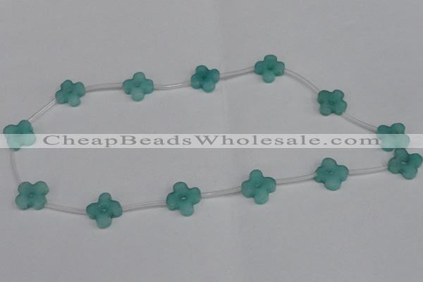 CCN3948 15.5 inches 15mm carved flower candy jade beads wholesale