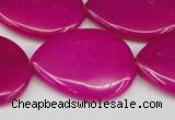 CCN3973 15.5 inches 30*40mm flat teardrop candy jade beads