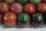 CCN4005 15 inches 14mm faceted round candy jade beads wholesale