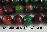 CCN4011 15 inches 8mm faceted round candy jade beads wholesale