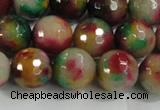 CCN4013 15 inches 12mm faceted round candy jade beads wholesale