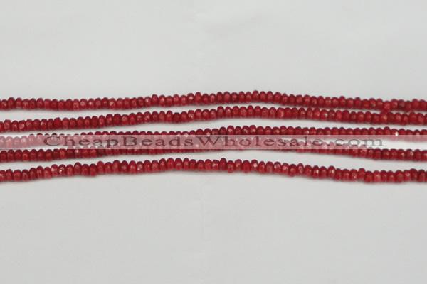 CCN4103 15.5 inches 2*4mm faceted rondelle candy jade beads