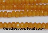 CCN4120 15.5 inches 4*6mm faceted rondelle candy jade beads