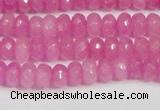 CCN4123 15.5 inches 4*6mm faceted rondelle candy jade beads