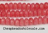 CCN4125 15.5 inches 4*6mm faceted rondelle candy jade beads