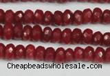 CCN4127 15.5 inches 4*6mm faceted rondelle candy jade beads